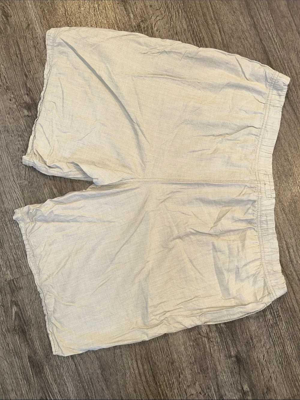 Intimo Bamboo Blend Lounge Shorts Men’s Small Beige Drawstring Elastic Waist